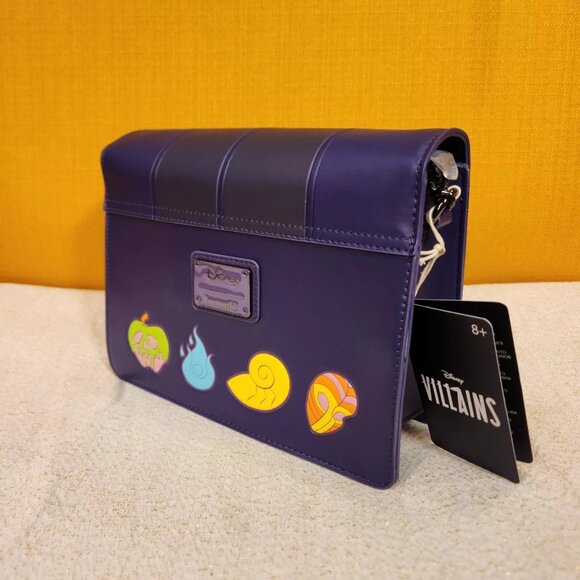 Loungefly Disney Villains in the Dark Crossbody Bag Ursula Evil Queen Hades NEW - Picture 4 of 9